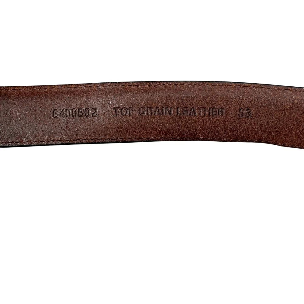 Vintage Top Grain Leather Belt Size 36‎ Brown Western Cowboy